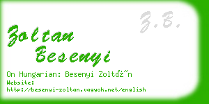 zoltan besenyi business card